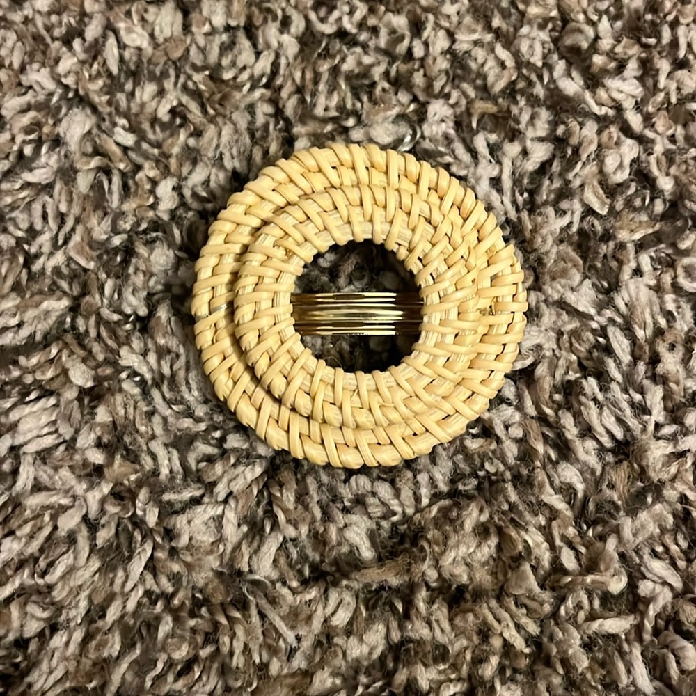 J. Crew rattan barrette.